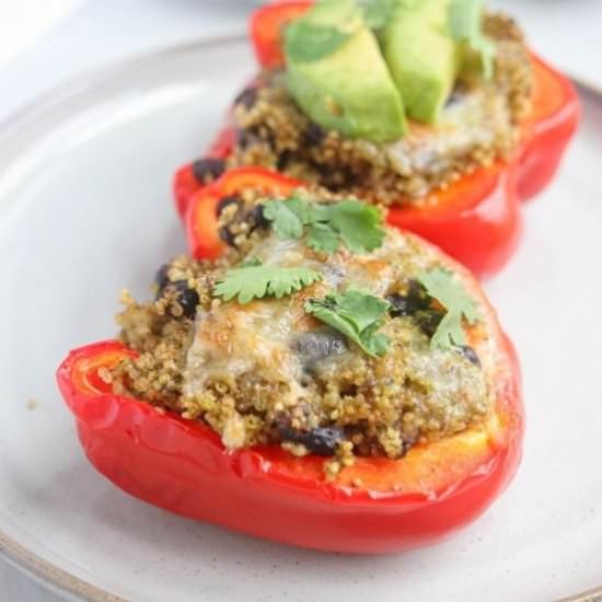 Quinoa Stuffed Peppers - Recipe photo by whollytasteful