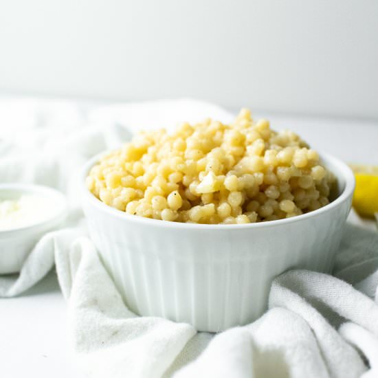 Cheesy Lemon Couscous - Recipe photo by Biteyourcravings