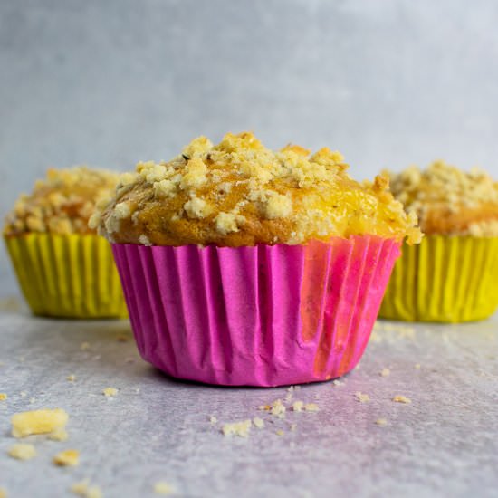Rhubarb and Custard Muffins - Recipe photo by donnadundasblog