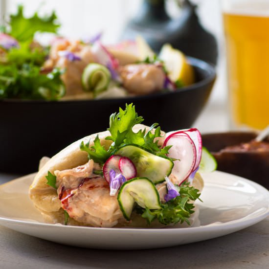 Lobster Roll Bao with Tamarind Mayo - Recipe photo by rhubarbandcod
