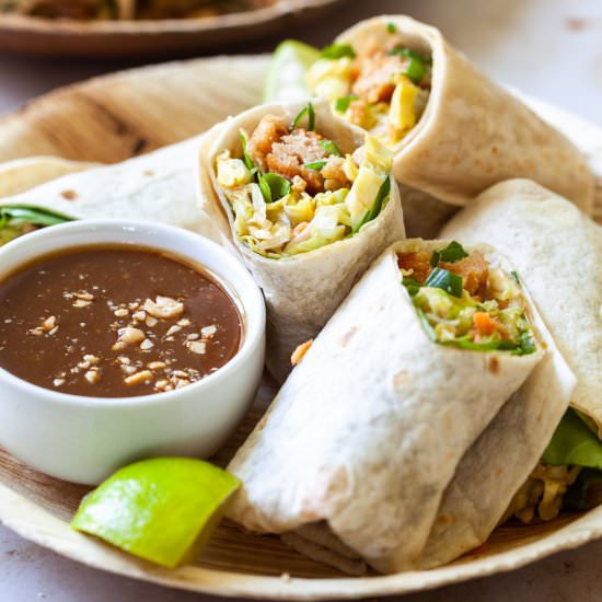 Vegan Thai Chicken Wraps - Recipe photo by vibrantplate