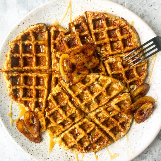 Banana Chicken Waffles with Honey - Recipe photo by ashleyrothstein