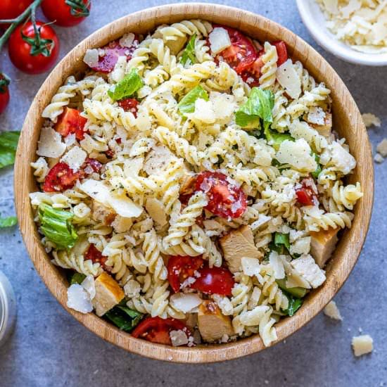 CHICKEN CAESAR PASTA SALAD - Recipe photo by healthyfitnessmeals