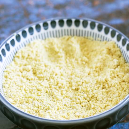 Vegan parmesan-style cheese - Recipe photo by Mandy Sneaky Veg