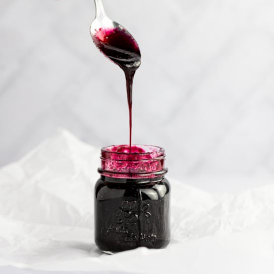 Blueberry Simple Syrup - Recipe photo by The Littlest Crumb