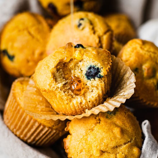 Blueberry Cornbread Muffins - Recipe photo by Shuangys Kitchensink