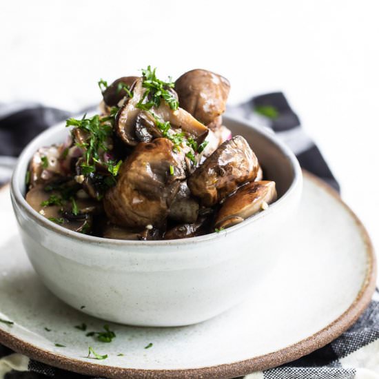 Marinated Mushrooms - Recipe photo by culinaryhill