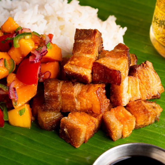 Lechon Kawali & Papaya Salsa - Recipe photo by cheflukaszbabral