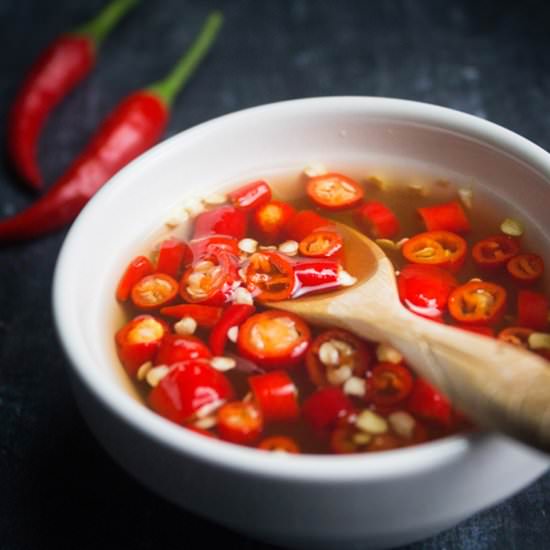 Prik Nam Pla (Thai dipping sauce) - Recipe photo by whenavagabondcooks