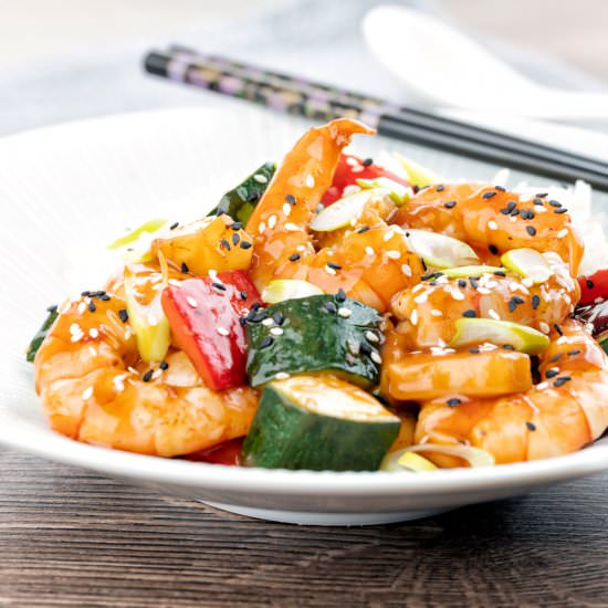 Sweet and Sour Prawns - Recipe photo by Brian Jones