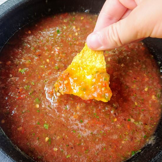 Roasted Tomato Habanero Salsa - Recipe photo by Flavorful Eats
