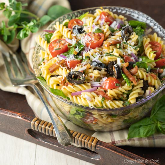 Mediterranean Pasta Salad - Recipe photo by Compelled To Cook