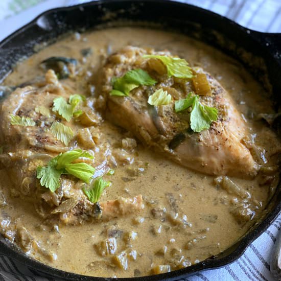 Whole 30 Chicken with Apples - Recipe photo by savorytosweetfood