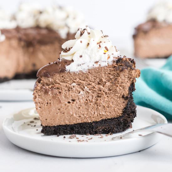 Air Fryer Chocolate Cheesecake - Recipe photo by Thebustedoven
