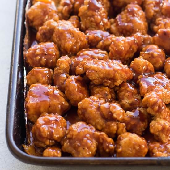 5 Ingredient Orange Chicken - Recipe photo by Girl Gone Gourmet