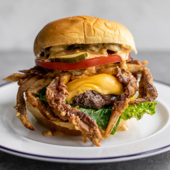 Old Bay Soft Shell Crab Burger - Recipe photo by CarolynsCooking