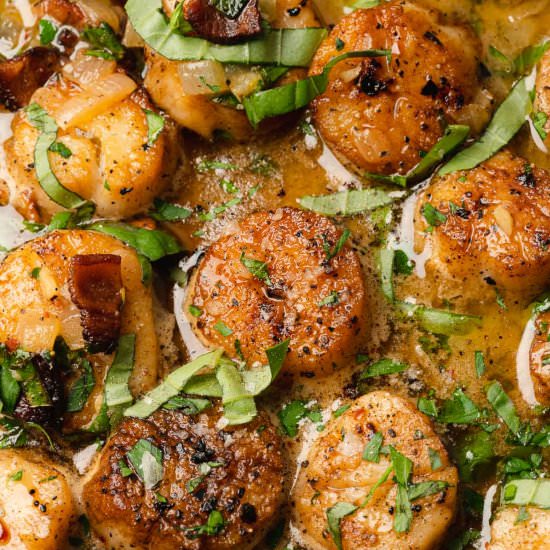 Cast Iron Scallops Skillet - Recipe photo by afullliving