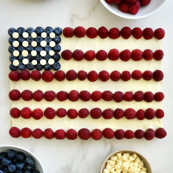 American Flag Cookie Cake - Recipe photo by justataste