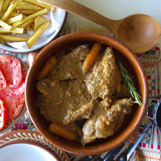Rabbit in Cazuela - Recipe photo by spainkitchen