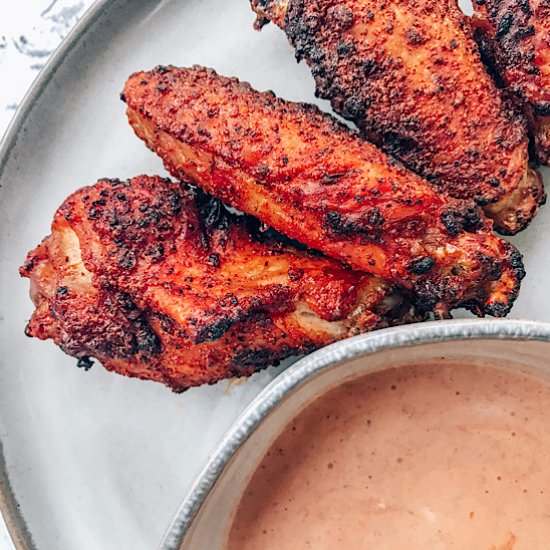Super Crispy Air Fryer Wings - Recipe photo by Keto Katie