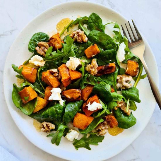 Roast pumpkin salad - Recipe photo by Casually Peckish