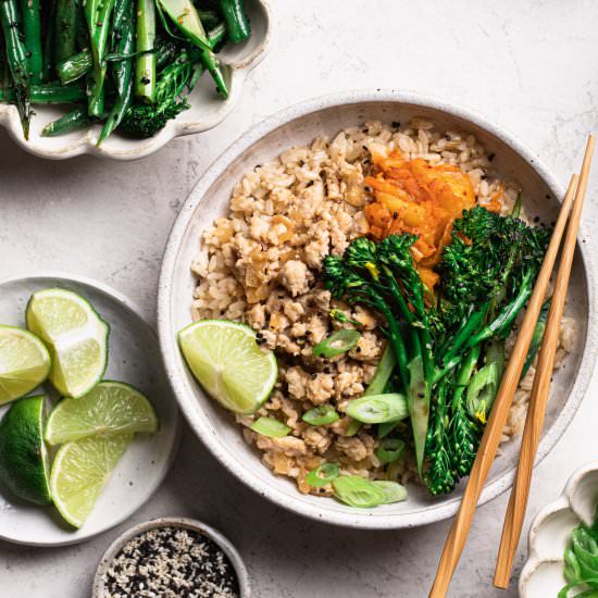 Asian Style Chicken Rice Bowl - Recipe photo by Our Nourishing Table