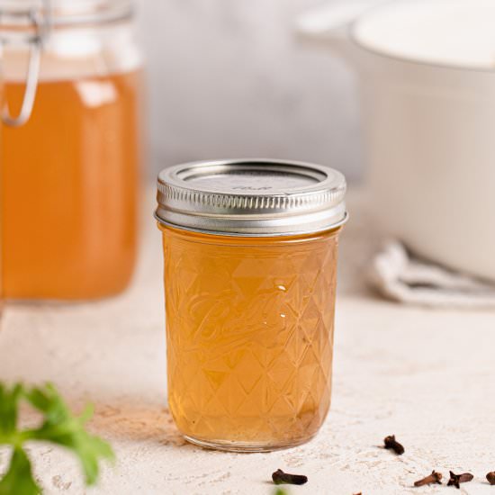 Homemade Vegetable Stock - Recipe photo by Our Nourishing Table