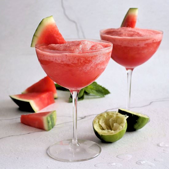 Watermelon Frosé - Recipe photo by Hungry Couple