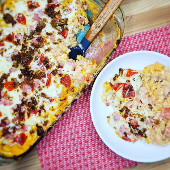 Meat Lovers Mac & Cheese - Recipe photo by Estelle Forrest