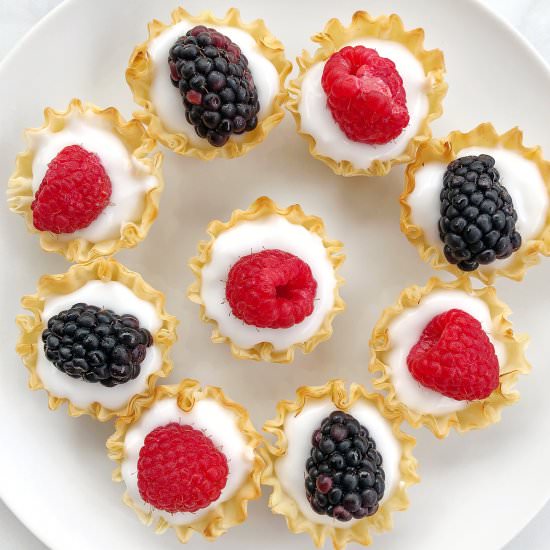 Fresh Berry Yogurt Tarts - Recipe photo by theurbenlife