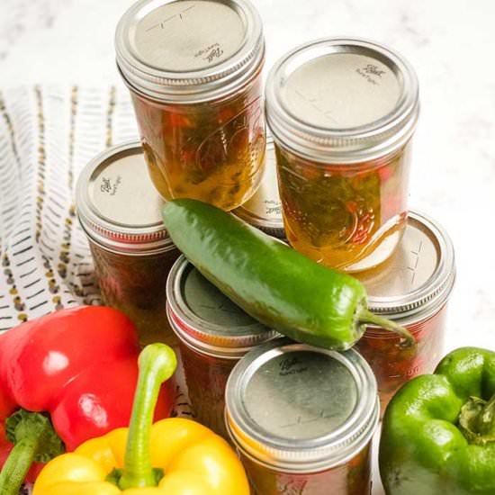 Sweet Hot Pepper Jelly Recipe - Recipe photo by Everything Pretty