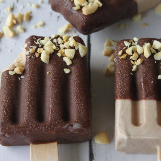 Chocolate Peanut Butter Popsicles - Recipe photo by Paromita Mandal