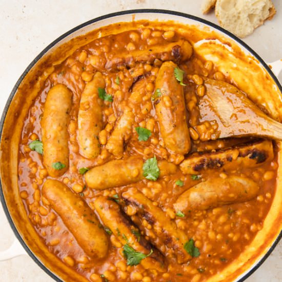 Sausage and Baked Bean Casserole - Recipe photo by Thedinnerbite