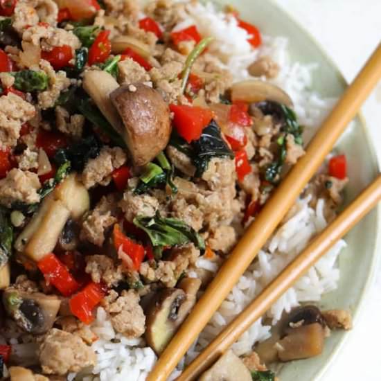 Pad Kra Pao (Thai Basil Chicken) - Recipe photo by seasonandthyme