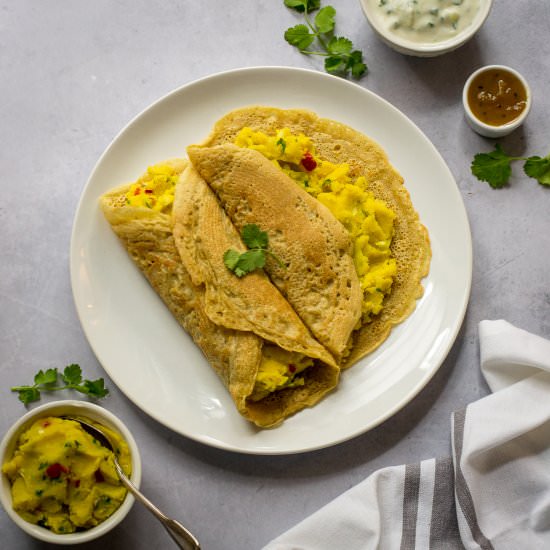 Easy Dosa-Style Pancakes - Recipe photo by thevegspace