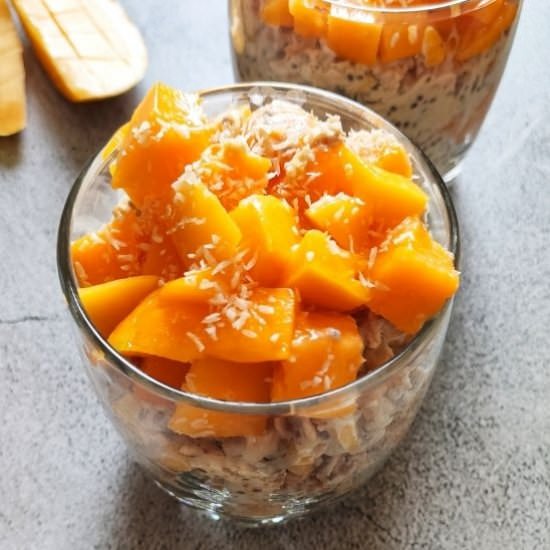 Mango overnight oats - Recipe photo by greenbowl2soul