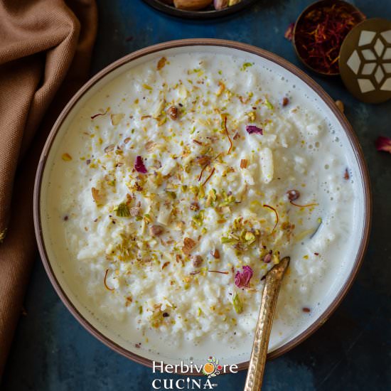 Instant Pot Kheer (Rice Pudding) - Recipe photo by Herbivore Cucina