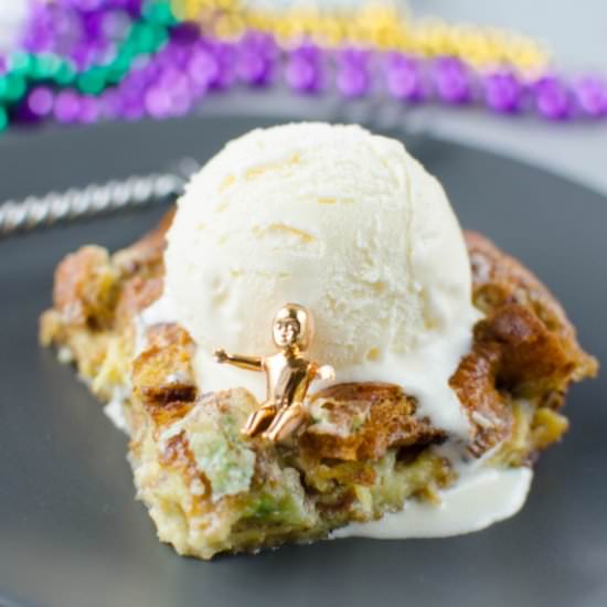 King Cake Bread Pudding - Recipe photo by fakeginger