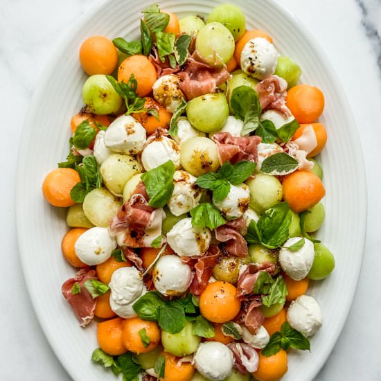 Melon Prosciutto Salad - Recipe photo by ThisHealthyTable