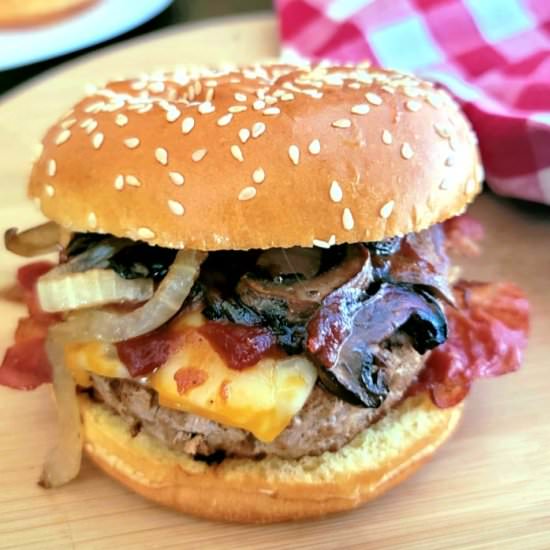 Smokehouse Turkey Burger - Recipe photo by My Homemade Roots