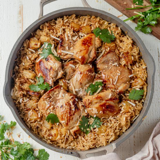 One Pot Hawaiian Chicken and Rice - Recipe photo by WhatMollyMade