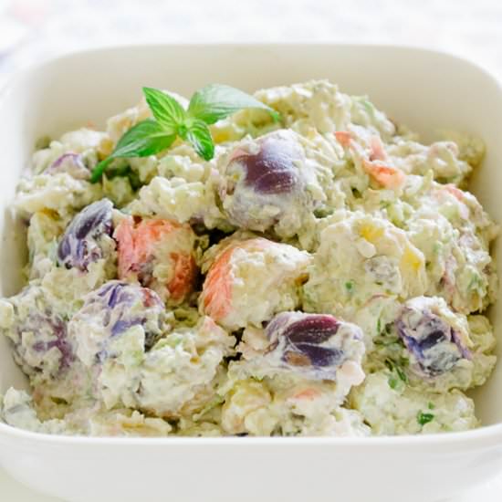 Red, White & Blue Potato Salad - Recipe photo by House of Elyn Ryn