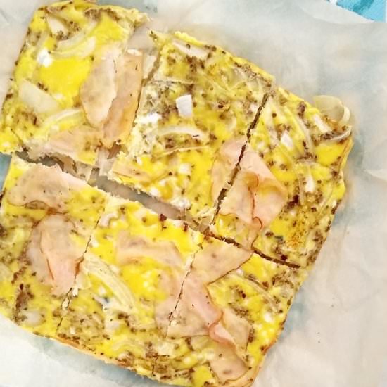 Onion Ham Egg Frittata - Recipe photo by escapetofood