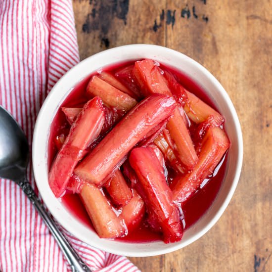 Easy Stewed Rhubarb - Recipe photo by veggie desserts