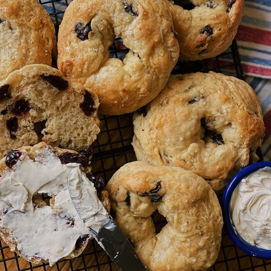 White Chocolate Cherry Bagels - Recipe photo by piece.of.lulu