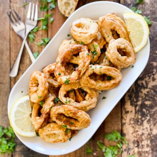 Spanish Fried Calamari - Recipe photo by Spain on a Fork