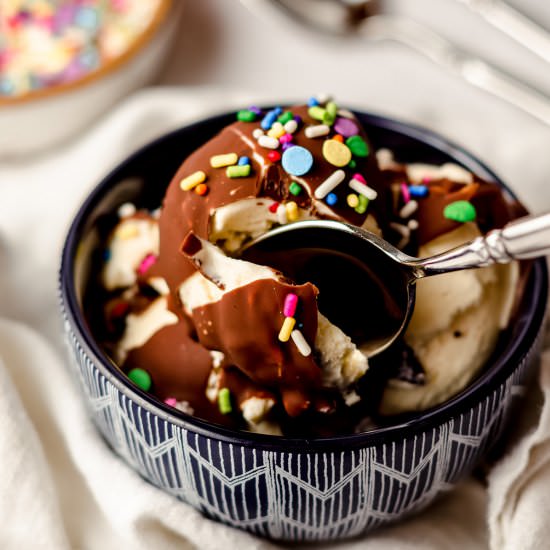 homemade magic shell - Recipe photo by freshaprilflours