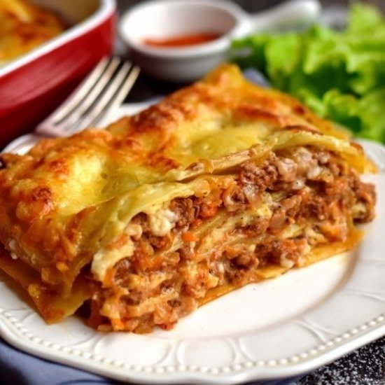 Homemade Meat Lasagna - Recipe photo by FreeFoodTips