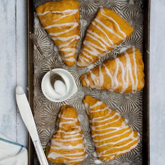 Vegan Pumpkin Scones - Recipe photo by dailydish