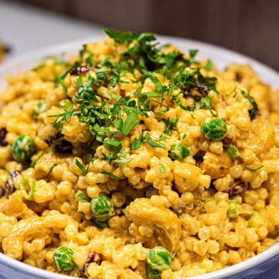 Curried Israeli Couscous Salad - Recipe photo by danceswithknives